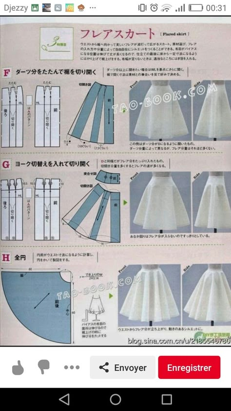 Pola Rok, Projek Menjahit, Skirt Patterns, Basic Pattern, Sew Ins, Skirt Patterns Sewing, Couture Mode, Sewing Skirts, Sewing Design