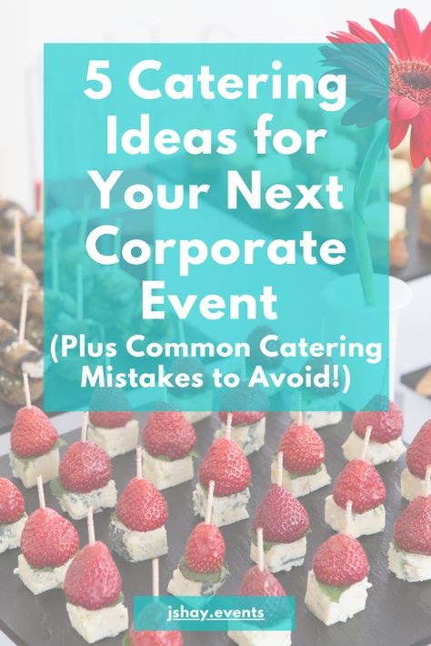 Let’s be honest: the food you serve at your corporate event can make or break your program. Seeing as catering is probably one of the biggest expenses for any event planner, it’s important that you spend your budget wisely. Read the full article for a few catering ideas for your next event and some common mistakes you'll want to avoid. Corporate Breakfast Catering Ideas, Corporate Catering Ideas, Catering Events, Event Planning 101, Mini Sliders, Event Budget, Homemade Strawberry Ice Cream, Corporate Catering, Event Menu