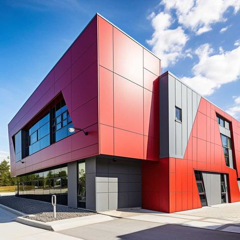 How to Choose the Right ACP Sheet for Your Exterior Design • 333+ Images • [ArtFacade] Acp Sheet Exterior, Acp Exterior Design, Acp Sheet, Cladding Sheets, Building Facades, Aluminium Cladding, Metal Cladding, Urban Architecture, High Rise Building