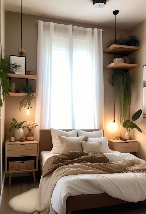 Simplest Bedroom Ideas, Small Budget Bedroom Ideas, Budget Friendly Bedroom Ideas, Small Bedroom For Women, Small Bedroom Couple, Young Women Bedroom Ideas, Small Bedroom Aesthetic Cozy, Bedroom Paint Ideas Color Schemes, Scandinavian Small Bedroom