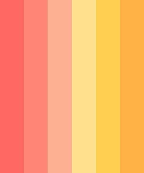 Pastel Orange Red Color Pallets, Red Color Scheme, Orange Palette, Yellow Palette, Orange Color Schemes, Orange Pink Color, Orange Color Palettes, Yellow Colour Scheme, Color Palette Yellow