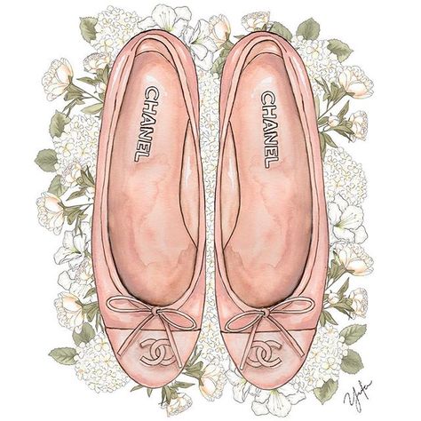 Chanel In Bloom ✦❥ #sketches #Fashion #art #draw #fashionart #painting #illustration ❤ #travel #quotes✦ Chanel Stickers, Fashion Illustration Chanel, Chanel Illustration, Kerrie Hess, Diy Gifts To Sell, Chanel Aesthetic, Chanel Art, Diy Watercolor Painting, Shoes Drawing