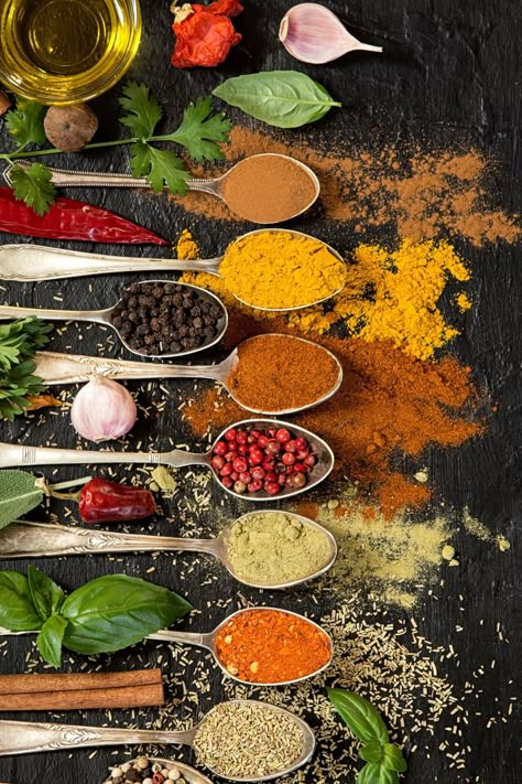 Spice Image, Spices Photography, List Of Spices, Spice Grinders, Decorações Com Comidas, Seasoning And Spice, בר מצווה, Spiced Coffee, Low Fodmap Diet