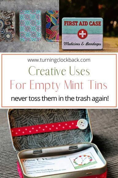 Asking yourself ‘What can I do with empty mint tins?’ Or ‘Can mint tins be recycled?’ Well, this is the post for you! As a fellow mint lover, I find myself storing empty mint tins in my junk drawer for future crafts or storage needs. I decided to share a few creative ways to reuse mint tins and other ways to keep them out of your trash can!Posts feature partner companies & may be sponsored. Post contains affiliate links & I will be compensated if you make a purchase after clicking on l… Mint Tin Crafts, Tin Ideas, Tin Crafts, Altoid Tin, Altoids Tins, Altered Tins, Artificial Christmas Garland, Mint Tins, Diy Labels