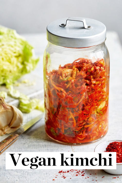 Kimchi Without Fish Sauce, Best Kimchi Recipe, Red Miso Recipes, Vegan Kimchi Recipe, Pickled Fruit, Miso Recipe, Vegan Kimchi, Fermenting Weights, Best Pickles