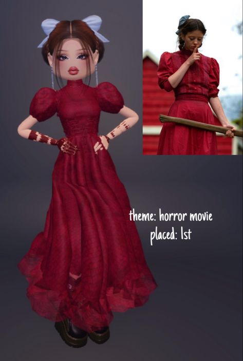 dress to impress, no vip, horror, horror movie, pearl, dti, roblox, roblox game Pearl Movie Dress, Phantoms Dti Outfits, Pearl Dti Outfit, Horror Movie Characters Female, Freddy Krueger Dress To Impress, Game Characters Dress To Impress, Movie Primere Dress To Impress, Horror Movie Dress To Impress Non Vip, Dress To Impress Outfits Roblox Game Valentines Heartbreak Theme