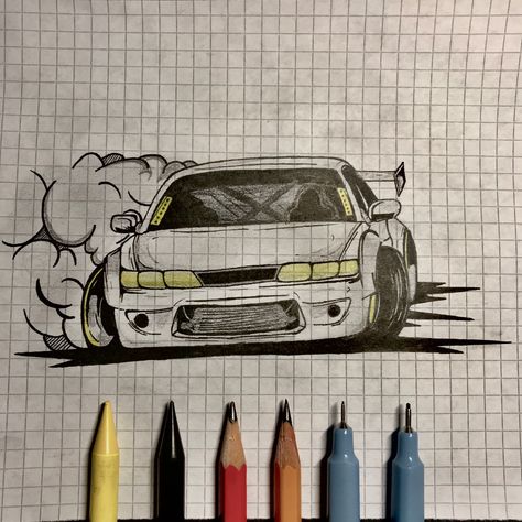 Aesthetic Car Drawing, Jdm Drawing, Car Drawing Sketches, Simple Car Drawing, Car Drawing Pencil, Car Drawing Easy, Rolls Royce Car, Royce Car, Cars Design