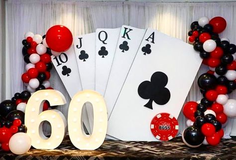 Casino Themed Centerpieces, Harlem Nights Theme, Comic Christmas, Casino Birthday Party, Casino Birthday, 16th Birthday Decorations, Casino Theme Party Decorations, Vegas Theme, Casino Party Decorations