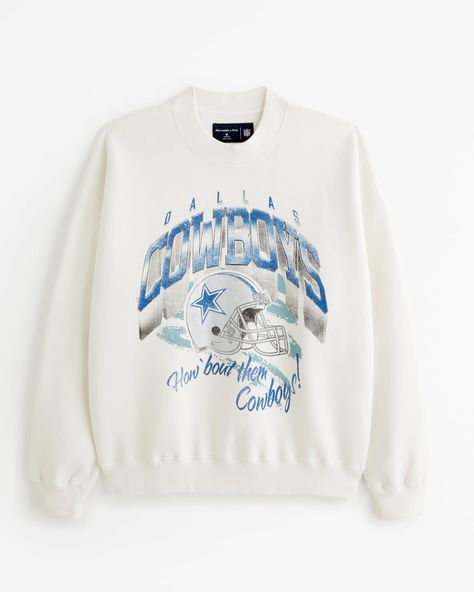 Off White Sweatshirt, Vintage Los Angeles, Men's Tops, Workout Sweatshirt, Carolina Panthers, Crew Sweatshirts, Kansas City Chiefs, White Sweatshirt, Dallas Cowboys