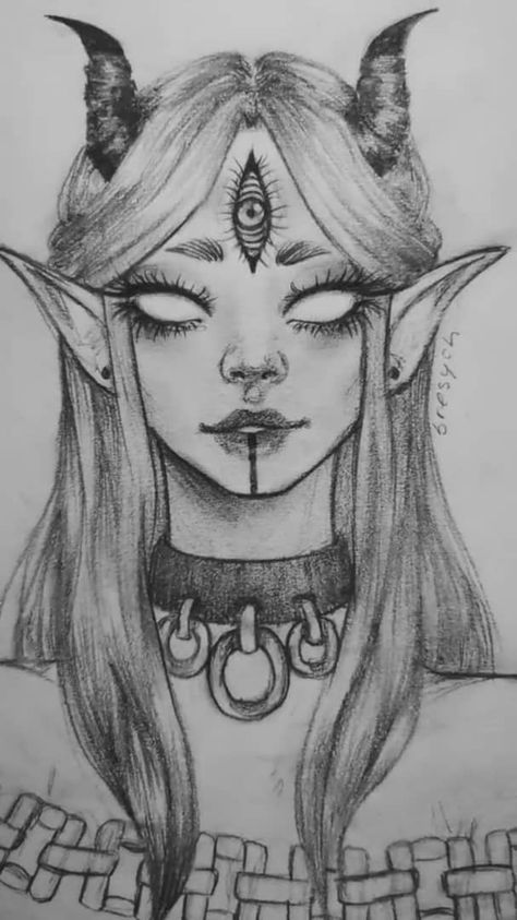 Elf Sketch Female, Elf Eyes Drawing, Fae Sketches, Elf Drawings Female, Elf Art Sketch, Cute Elf Drawing, Inspirational Drawings With Meaning, Elf Drawing Sketches, Fairy Drawings Easy