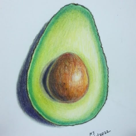 FC Polychromos Food Colored Pencil Drawings, Fruit Color Pencil Drawing, Simple Fruit Drawings, Simple Color Pencil Drawing Ideas, Shading Drawing For Kids, Things To Draw With Colored Pencils, Easy Color Pencil Drawing, Simple Colour Pencil Drawings, Simple Colored Pencil Drawing