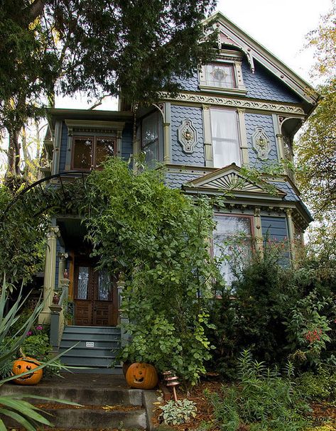 boutiquesbylily: “Victorian House, Portland, Oregon ” Pretty Houses, Victorian Architecture, Painted Ladies, This Old House, Victorian Houses, Victorian House, Old Homes, Blue House, Pretty House