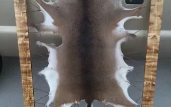 Does anyone have suggestions for hanging a deerskin? | Hometalk Deer Hide On Wall, Deer Hide Wall Hanging, Deer Hide Decor, Deer Heads, Deer Hide, Hunting Decor, How To Hang, Crafty Moms, Curtain Ties