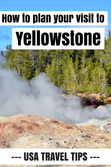 A full guide on how to plan your visit to Yellowstone National Park. Where to stay, what to see and how much time you'll need! Yellowstone With Kids, Yellowstone Itinerary, Things To Do In Yellowstone, Yellowstone Map, Travel Wyoming, Montana National Parks, Montana Travel, Yellowstone Trip, American National Parks