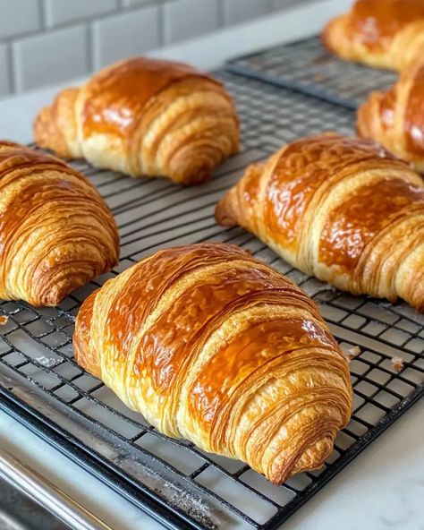 Homemade Chocolate Croissants Big Croissants Recipe, Homemade Croissants Chocolate, Soft Croissant Recipe, Croissant Recipes Easy, Chocolate Crossiants Recipes, How To Make Croissants Homemade, Large Croissant Recipe, Homemade Crossiant Rolls, Chocolate Chip Croissants