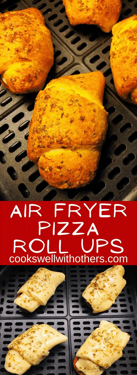 Air Fryer Pizza Roll Ups, Snack Airfryer, Pizza Air Fryer, Easy Crescent Roll Recipes, Pizza Roll Ups, Air Fryer Pizza, Croissant Roll, Pizza Roll Up, Crescent Roll Pizza