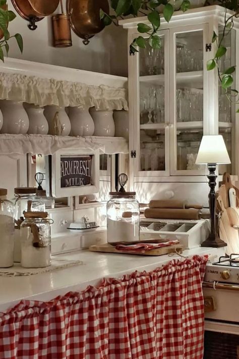 aesthetic kitchen decorations, dining room decor, farmhouse cabinet color ideas, farmhouse kitchen, farmhouse kitchen backsplash, farmhouse kitchen cabinets, farmhouse kitchen decor, farmhouse kitchen decor countertop, farmhouse kitchen decor ideas, farmhouse kitchen decor wall, farmhouse kitchen decorations, farmhouse kitchen decors, farmhouse kitchen design, farmhouse kitchen ideas, farmhouse kitchen island, Old Fashion Farmhouse Kitchen, Old Country Kitchen Southern Style, 50s Farmhouse Kitchen, Old Farmhouse Kitchen Rustic, Farmhouse Kitchen Decor Countertop, Cottagecore Kitchen Aesthetic, Red Farmhouse Kitchen, Old Cottage Kitchen, Grandmacore Kitchen