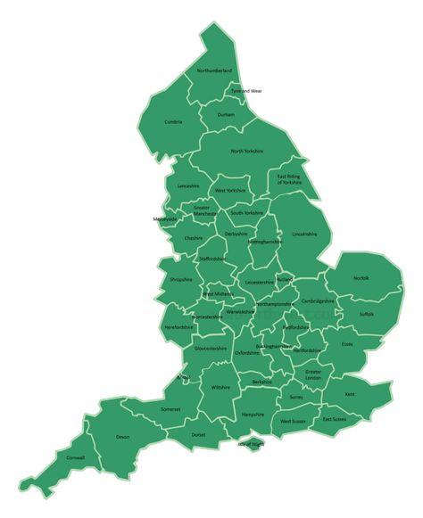 Counties Of England - English Counties Map - Free Download London To Scotland, Uk Map, Counties Of England, England Map, South East England, Royal Houses, Tourist Map, County Map, Free Maps