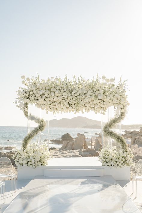 Wedding Cabo, Weddings In Mexico, Resorts In Mexico, Wedding Chuppah, Destination Wedding Reception, Mexico All Inclusive, Los Cabos Wedding, Destination Wedding Decor, Dream Beach Wedding