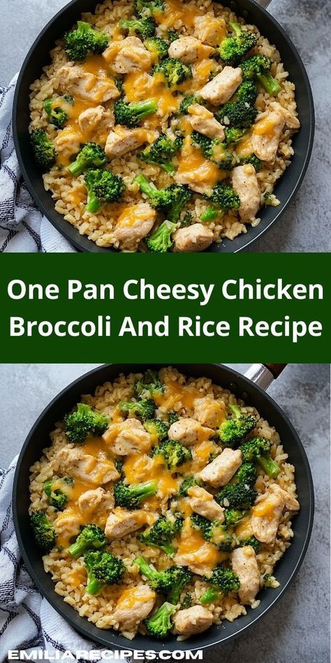 Need new rice recipes for dinner side dishes? Our One Pan Cheesy Chicken Broccoli And Rice Recipe is ideal! This cheesy chicken and rice casserole is a perfect dinner idea for family or a dinner for two. Easy Chicken Crockpot Recipes Healthy, Crockpot Recipes Healthy Chicken, Healthy Chicken Meals, Chicken Recipe For Dinner, Cheesy Chicken Rice, Rice And Broccoli, Rice Broccoli, Chicken Crockpot Recipes Healthy, Broccoli And Rice