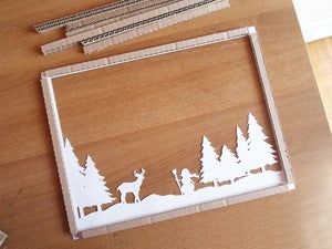 Diy Christmas Shadow Box, Light Box Diy, Shadow Light Box, Tipografi 3d, Diy Shadow Box, Idee Cricut, Christmas Shadow Boxes, Paper Cutout Art, 3d Paper Art