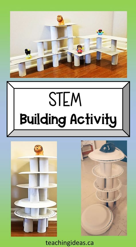 STEM building challenges are great for kids - and fun too!  Challenge children with this, no prep, building challenge using simple materials for hours of fun and creating.   #stemactivitieselementary #stem #stemactivitiesforkids #stemactivities #stemforpreschool Building Stem Activities, Simple Stem Activities, Stem Activity For Kids, Stem Activities Kindergarten, Endometrial Polyps, Stem Activities Preschool, Kindergarten Stem, Elementary Stem Activities, Teaching Games