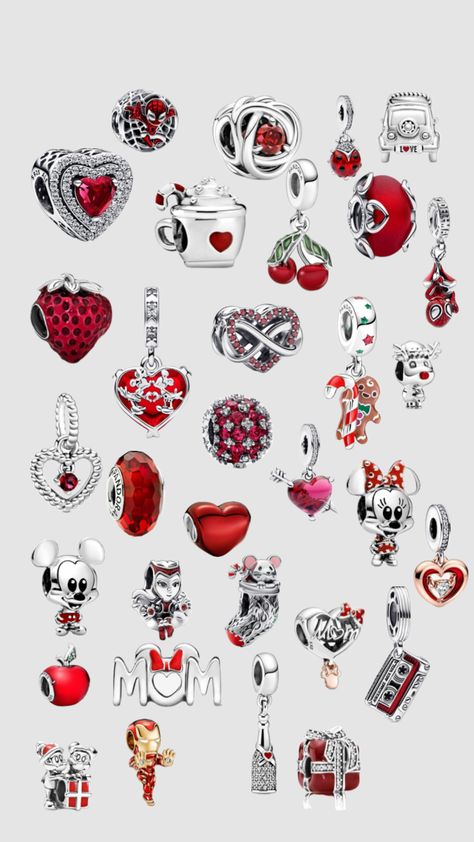 Pandora Charms Red, Pandora Summer, Pandora Red, Lux Jewelry, Pandora Bracelet Charms Ideas, Ipad Essentials, Red Charm, Charms Pandora, Luxe Jewelry