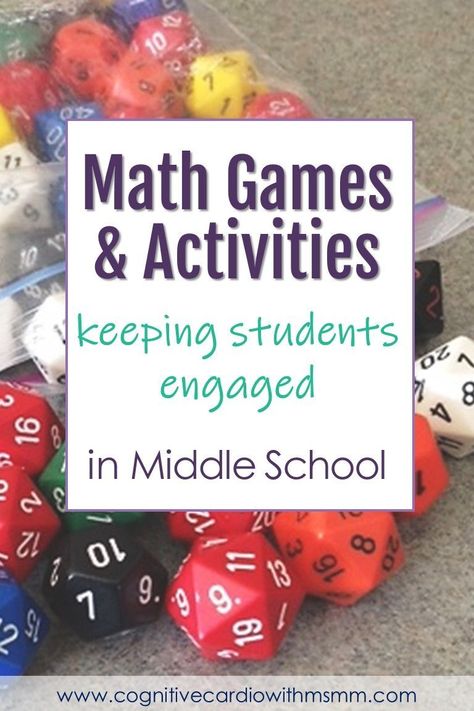 Are you looking for middle school math (and language arts) games and activities to keep your middle school students engaged? Check out a few of the ideas in this blog post! Stem Math Activities Middle School, Math Activities Middle School, Educational Games For Middle School, Math Stations Middle School, Middle School Math Games, Literacy Games Middle School, Middle School Math Games Free, Math Manipulatives For Middle School, Engaging Math Activities Middle School