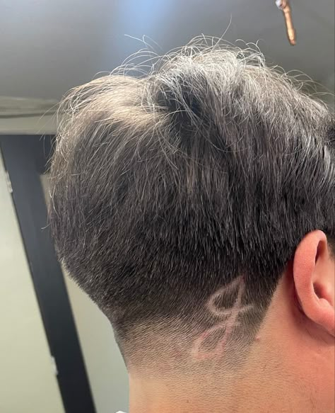 Taper Fade Haircut With Letter Design, Haircut With J Initial, Edgar Haircut With Design Initial, Initial In Haircut Men, Mens Haircut With Initial Letter, J Haircut Design, Letter Initial Haircut Design, Initial Haircut Design, Back Taper Design Haircut