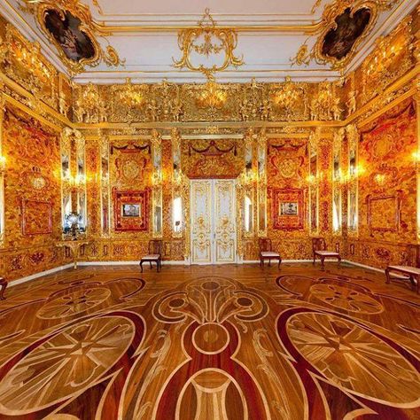 Amber room at Katherine Palace, St. Petersburg Russia Charlottenburg Palace, Catherine Palace, Amber Room, Palace Interior, Winter Palace, Peter The Great, Catherine The Great, St Petersburg Russia, Imperial Russia