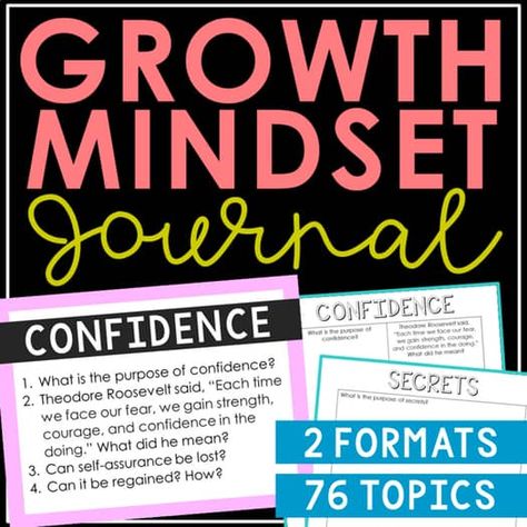 GROWTH MINDSET Creative Writing Activities | Bell Ringer Daily Journal Prompts Writing Questions, Creative Writing Activities, Daily Journal Prompts, Bell Ringers, Lesson Planning, Daily Journal, Writing Activities, High School Students, School Students