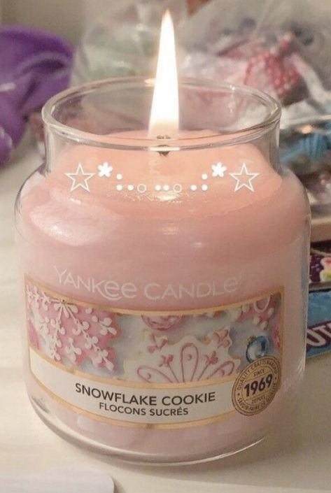 Snowflake Cookie, Candle Obsession, Snowflake Cookies, Pink Xmas, Pink Girly Things, Croquettes, Everything Pink, Pink Princess, Yankee Candle