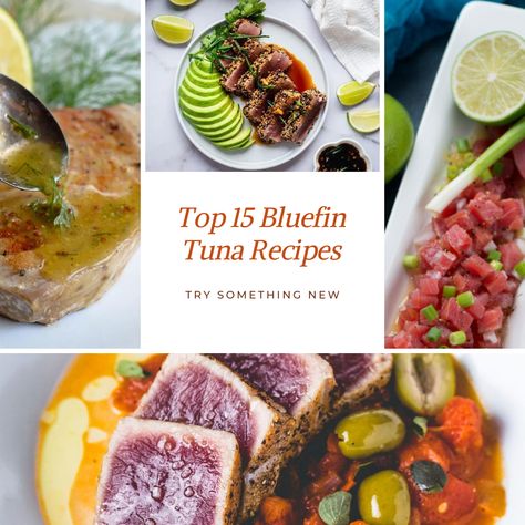 Blue Fin Tuna Recipes, Raw Tuna Recipe, Bluefin Tuna Recipe, Tuna Dinner Recipes, Blue Fin Tuna, Sesame Crusted Tuna, Seared Tuna Steaks, Tuna Bake, Tuna Sandwiches