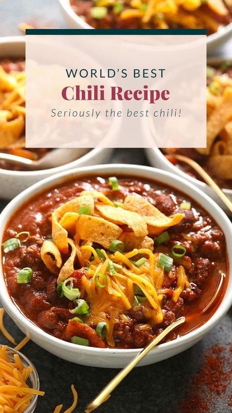 The Best Chili Recipe, Homemade Chili Seasoning, Classic Chili Recipe, Salad Prep, Homemade Chili Recipe, The Best Chili, Beef Chili Recipe, Best Chili, Best Chili Recipe