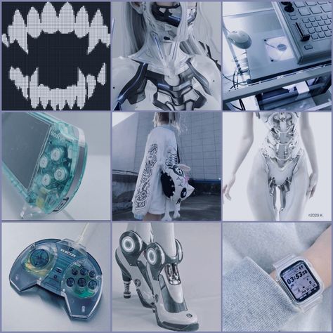 Cybercore Color Palette, Webcore Design, Webcore Moodboard, Cybercore Moodboard, Technology Moodboard, Robot Moodboard, Oc Aesthetic Board, Story Mood Board, Alien Moodboard