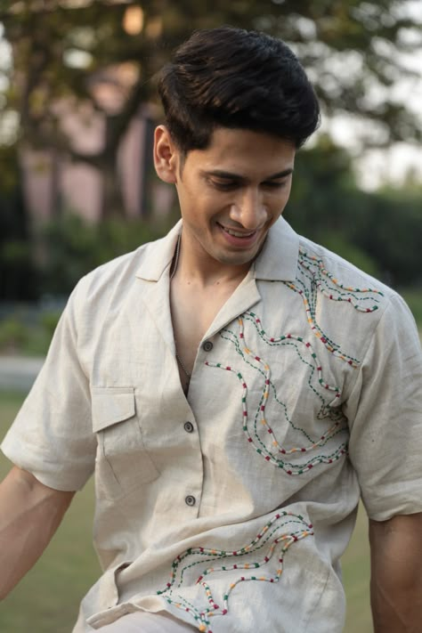 Crafted with exquisite hand embroidery, our linen shirts blend elegance with comfort. Get yours now and enjoy a special 5% off! 🌟✨ Shop Now: 🌐: https://seasonearth.in/collections/hand-embroidered-shirts/products/shirt-13 #HandEmbroidered #LinenElegance #SeasonEarth #seasonearth #everydaypassion #linenlove #menswear #linen #linenclothing #linenshirt #linencollection #linenoutfit #linenfabrics #newcollection New Shirt Design For Men, Linen Clothes For Men, Embroidery Shirt Designs, Men Shirt Design, Casual Wear Men, Embroidery Shirt Men, Bandhani Design, Stylish Boy Clothes, Unisex Shirt Design