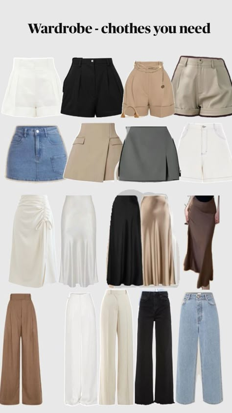 Basic Pants Must Have, Classy Wardrobe Capsule, Cream Clothes, Minimal Capsule Wardrobe, Types Of Clothing Styles, Capsule Wardrobe Casual, Casual Work Outfits Women, Fashion Capsule Wardrobe, Effortlessly Chic Outfits