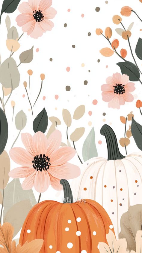 Get your phone fall-ready with our new Pumpkin Florals collection! Featuring aesthetic fall colors, adorable pumpkins, and florals, these free wallpapers bring cozy autumn inspiration right to your screen. Perfect for those who love combining seasonal charm with a touch of floral elegance. Aesthetic Flowers Wallpaper For Laptop, Fall Sunflower Wallpaper, Neutral Fall Background, November Wallpaper Iphone Aesthetic, Boho Fall Background, Boho Fall Wallpaper Iphone, Fall Minimalist Wallpaper Iphone, November Iphone Wallpaper, Inga Buive