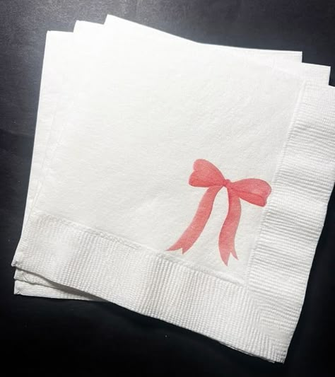 Amazon.com: Generic Pink Bow Baby Shower Itâ€™s a Girl Pink Girl Baby Shower_ - Luncheon Napkins Set of 25, White : Home & Kitchen Baby Shower Luncheon, Baby Shower Cocktails, Bow Theme, Charlotte Baby, Bow Baby Shower, Pink Showers, Girly Coquette, Its A Girl