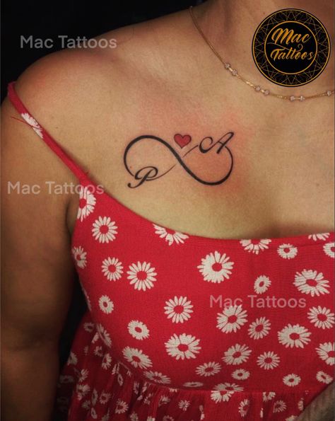 Client got her and her better half initials inked at @mac_tattoos_original #hauzkhas by for appointments do call or what’s app us on : +91 8851 012 863 +91 7042 130 654 Thanks for looking 😊 #infinitytattoo #tattooforhim #collarbonetattoos #besttattooshopindelhi #besttattoostudioundelhi Initials Tattoo, Infinity Tattoo Designs, Initial Tattoo, Collar Bone Tattoo, Collar Bone, Better Half, Infinity Tattoo, Cool Tattoos, Tattoo Designs