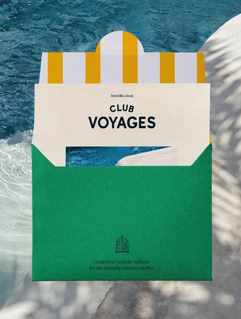 Club Voyages :: Behance Travel Guide Graphic Design, Travel Aesthetic Graphic Design, Travel Theme Event, Travel Brand Identity Design, Tourism Branding, Luxury Travel Branding, Resort Branding, Travel Agency Branding, Beach Graphic Design