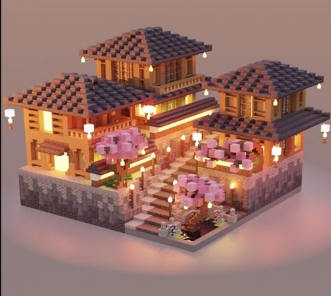 Minecraft Pigsty Ideas, Snake Minecraft Build, Minecraft Houses Acacia Biome, Minecraft Houses Storage, Japanese Onsen Minecraft, Minecraft Twin House, Minecraft House Mansion, Minecraft Asian Village, Asian House Minecraft