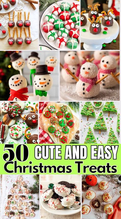 Get ready to whip up some adorable and easy Christmas desserts for kids with these cute and easy Christmas treats! From Santa snacks for kids school to Grinch treats, there's something fun and festive for everyone. Try making Rice Krispie Treats Christmas style or go for small Christmas desserts like Grinch heart treats for a Grinch Christmas party. These simple Christmas sweets are perfect for creative Christmas food ideas that are no cook and ideal for bulk treats. Whether it's homemade rice krispies treats or krispie treats Christmas edition, these Xmas treats are perfect gifts kids will love! Easy Xmas Treats To Make, Festive Baking Christmas Treats, Christmas Dessert To Make With Kids, Christmas Treats To Make With Toddlers, Preschool Christmas Desserts, Christmas Fun Treats, Sweet Treats For School Christmas Party, Christmas Food To Make With Kids, Easy Christmas Party Snacks For Kids