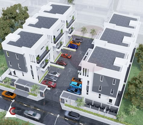 Terraced Building Design, Small Estate Homes, Twin Apartment Buildings, Luxury 3 Bedroom House Plans, Terrace Duplex Design, Terrace Building Design, 4 Unit Apartment Building Plans, Duplex Apartment Plans, Maisonette Design