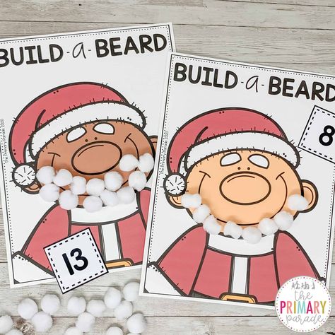 Santa Worksheet, Build A Santa, Christmas Activities For Preschool, Easy Paper Plate Crafts, Santa Activity, Christmas Lesson Plan, Christmas Worksheet, Christmas Math Centers, Christmas Math Activities