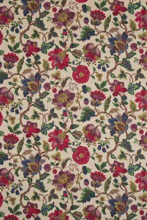 collection One Sixty - Sanderson - http://www.stylelibrary.com/ Jane Clayton, Line Drawing Floral, Jacobean Embroidery, Sanderson Fabric, Chintz Fabric, Drawing Floral, Plain Background, Floral Graphics, Silk Wallpaper