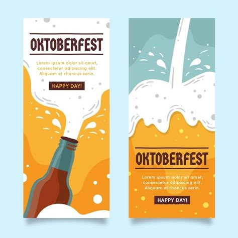 One Piece Magazine, Oktoberfest Design, Beer Infographic, Rollup Design, Beer Graphic Design, Beer Festival Poster, Rollup Banner Design, Beer Commercials, Banners Template