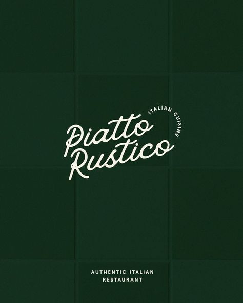 Italian Restaurant Brand Identity, Vintage Restaurant Logo, Cafe Brand Identity, Vintage Brand Logo, Italian Restaurant Branding, Rustic Graphic Design, Rustic Branding Design, Vintage Menu Design, Bistro Branding