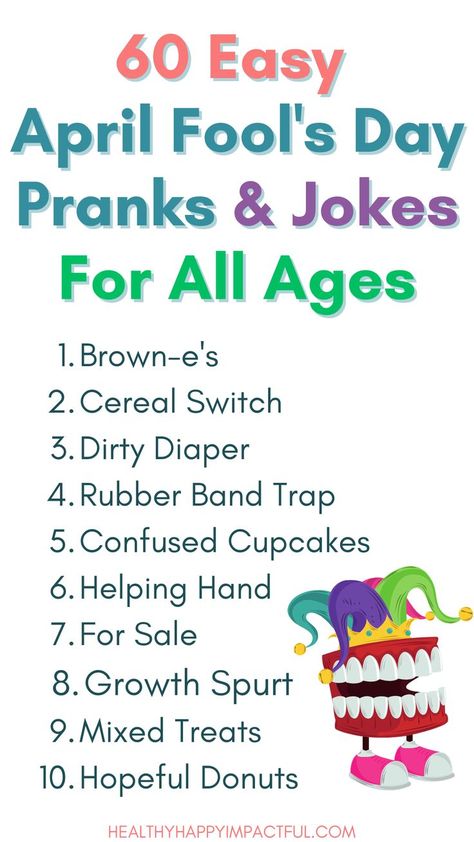 60 Easy April Fool's Day Pranks and Jokes for All Ages