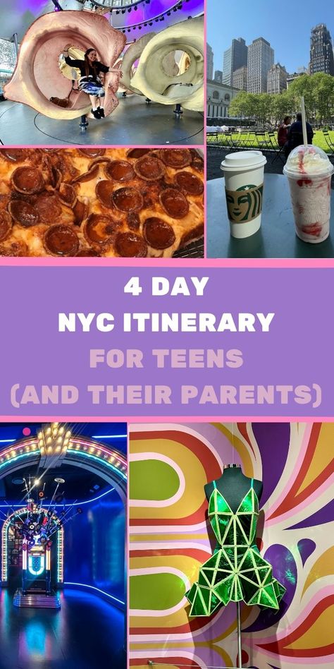 Check out my 4-day NYC guide tailored for teens and their parents! Experience an ideal city getaway filled with activities that teenagers will find exciting and engaging. NYC is brimming with fun adventures for teens! NYC itinerary, NYC itineraries, NYC itinerary for teens, NYC itinerary for families with teens, nyc itinerary for teenagers, things to do in nyc with teenagers, things to do in nyc with teens, nyc with teens, nyc with kids, nyc travel New York City Itinerary With Teens, Nyc Surprise Trip Reveal, New York City Trip With Teens, Nyc What To Do, New York City Itinerary With Kids, Fun Nyc Activities, Sweet 16 In Nyc, Nyc Free Things To Do, Things To Do In Nyc With Teens